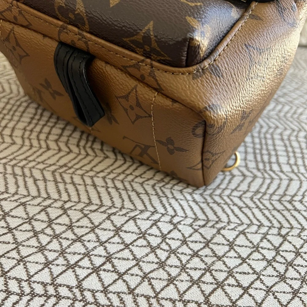 Pre-loved Louis Vuitton Mini Palm Springs Backpack in Reverse Monogram - Picture 7 of 16